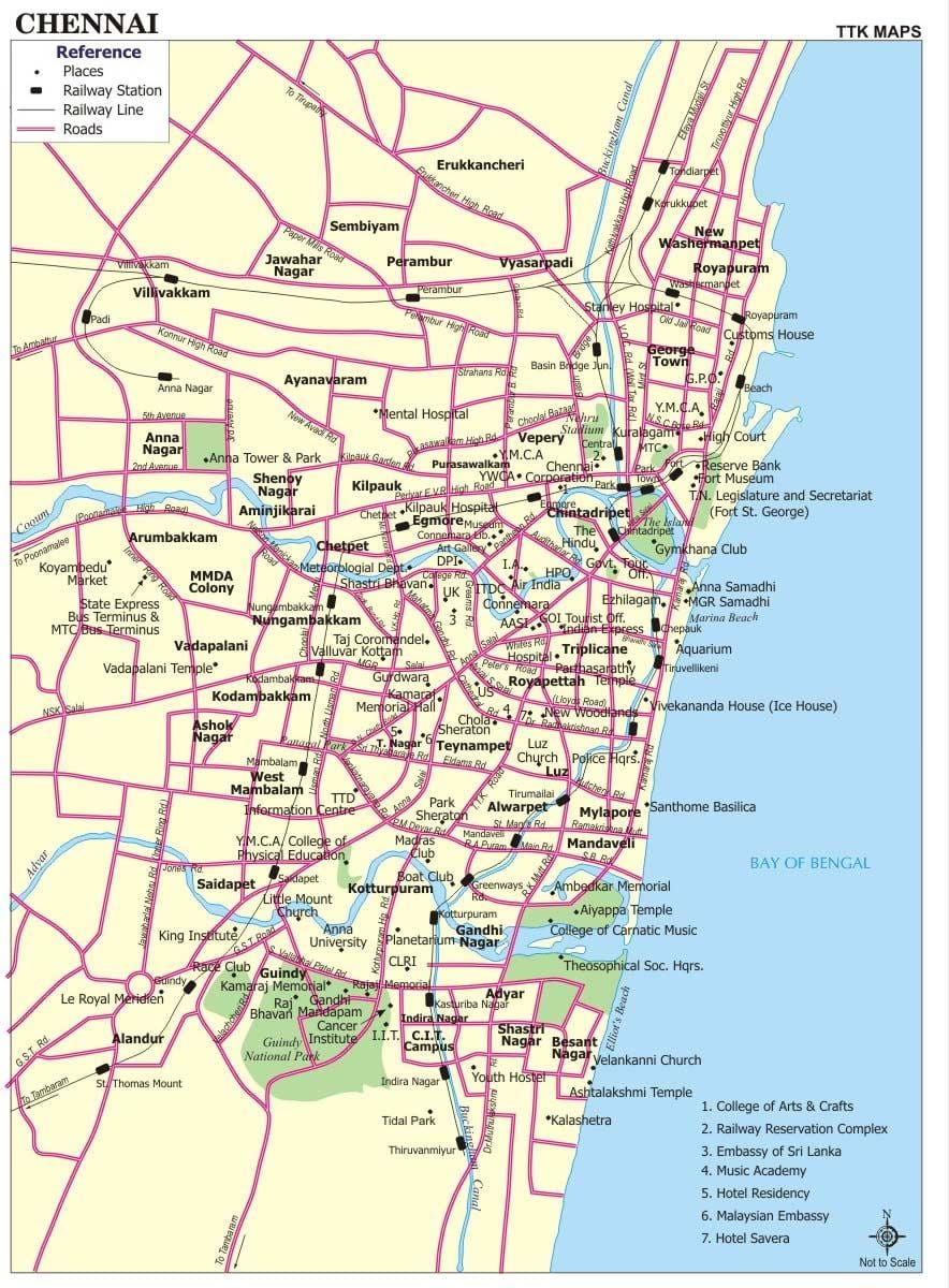 রোড ম্যাপ চেন্নাই