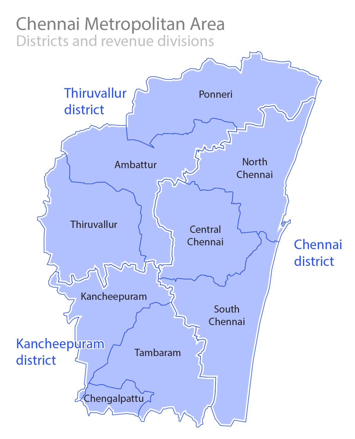 চেন্নাই সীমা মানচিত্র