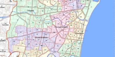 বৃহত্তর চেন্নাই কর্পোরেশন মানচিত্র