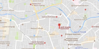 অ্যাপোলো হাসপাতাল চেন্নাই Greams রোড ম্যাপ